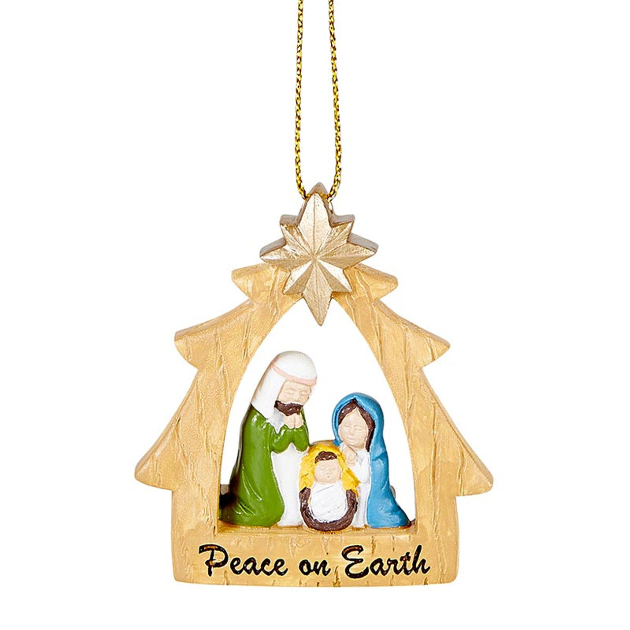 Peace on Earth Nativity Ornament