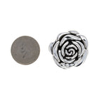 Sterling Silver Rose Pendant Necklace