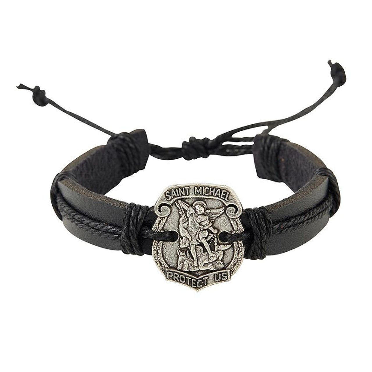 St Michael Leather Bracelet