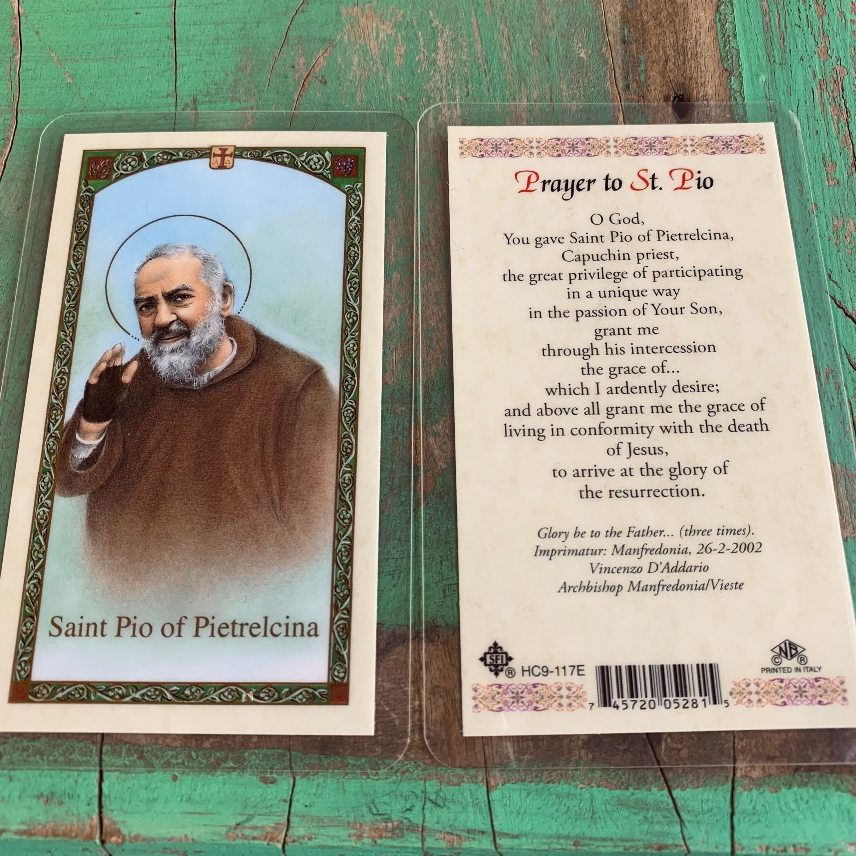 Laminated Saint Prayer Card