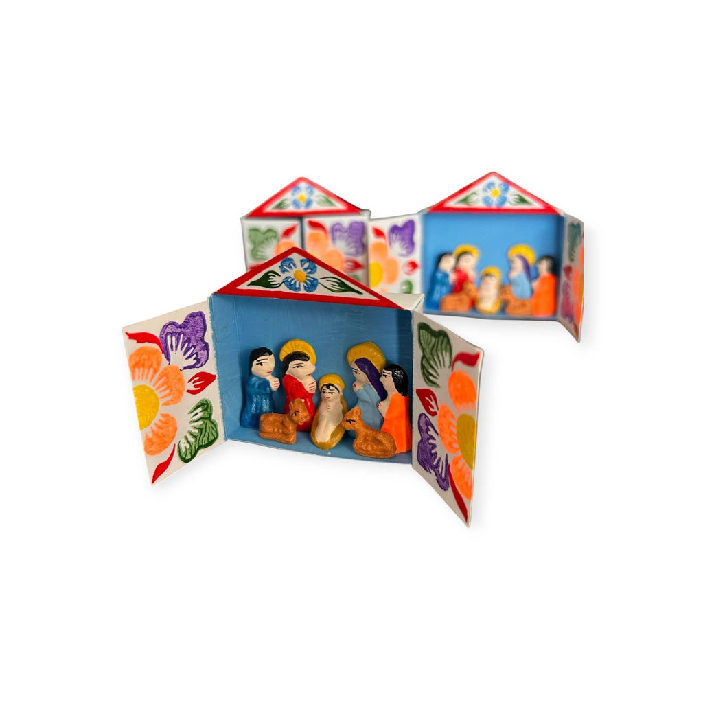 Matchbox Retablo Peruvian Nativity Scene Christmas Ornament