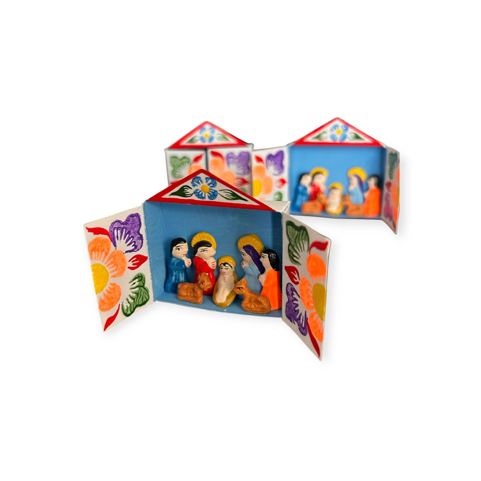 Matchbox Retablo Peruvian Nativity Scene Christmas Ornament