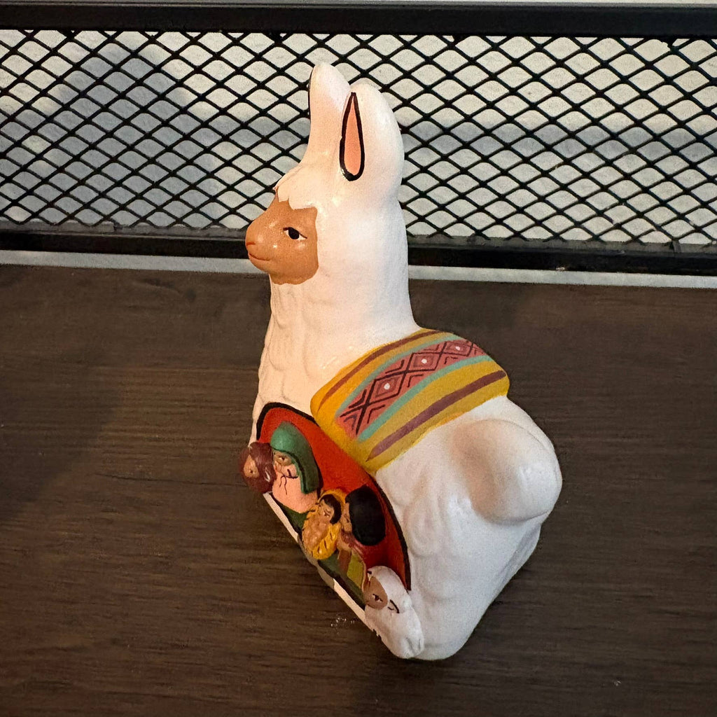 Peruvian Llama with Nativity Scene