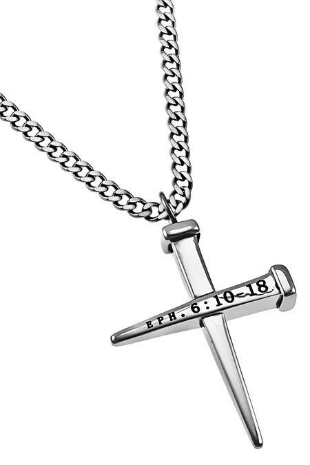 Two Nail Cross 24" Necklace