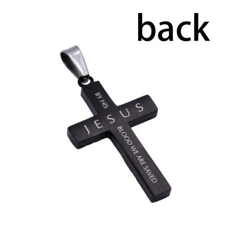 Black Diamond Cross 24” Necklace