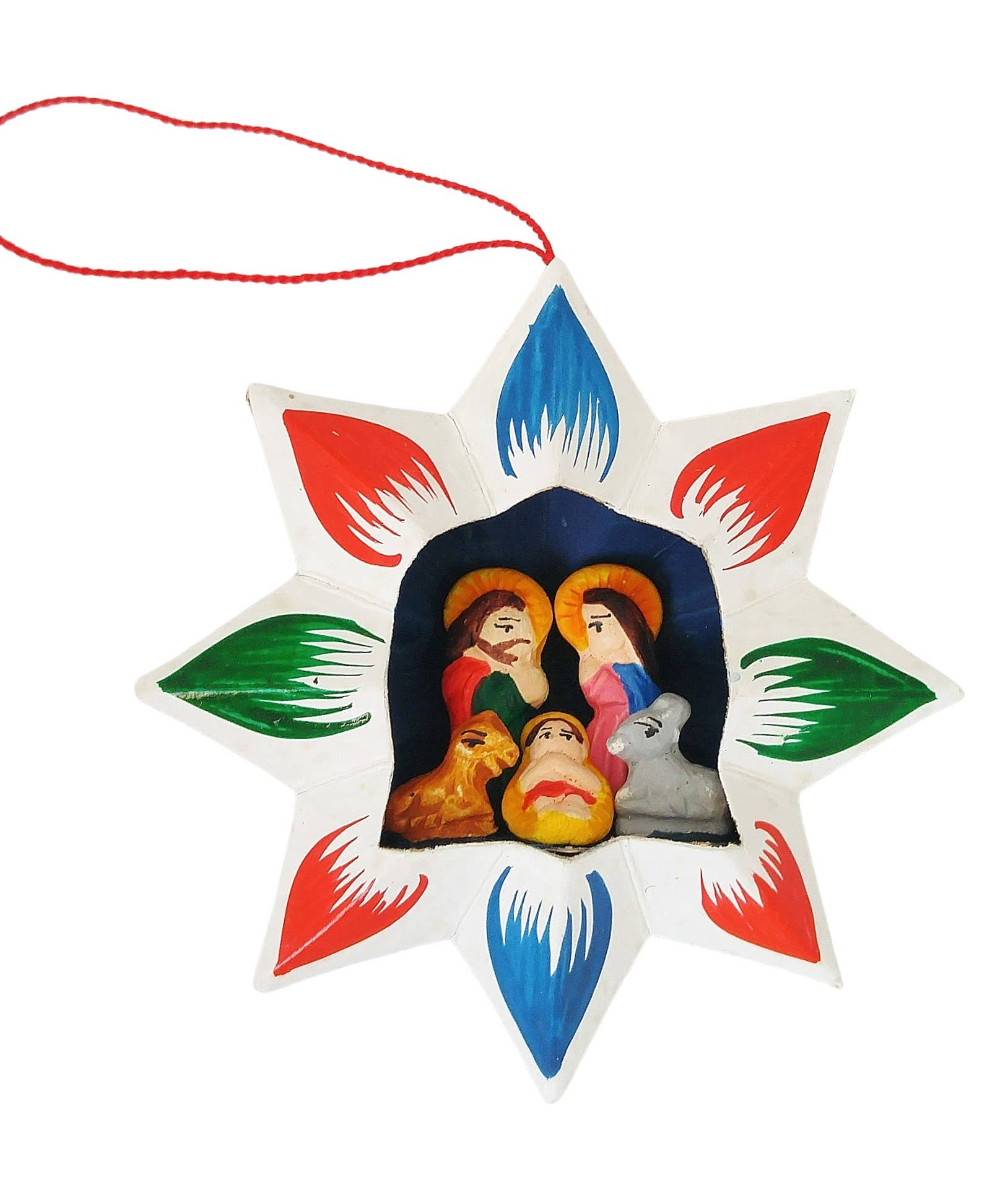 Paper Star Nativity Ornament