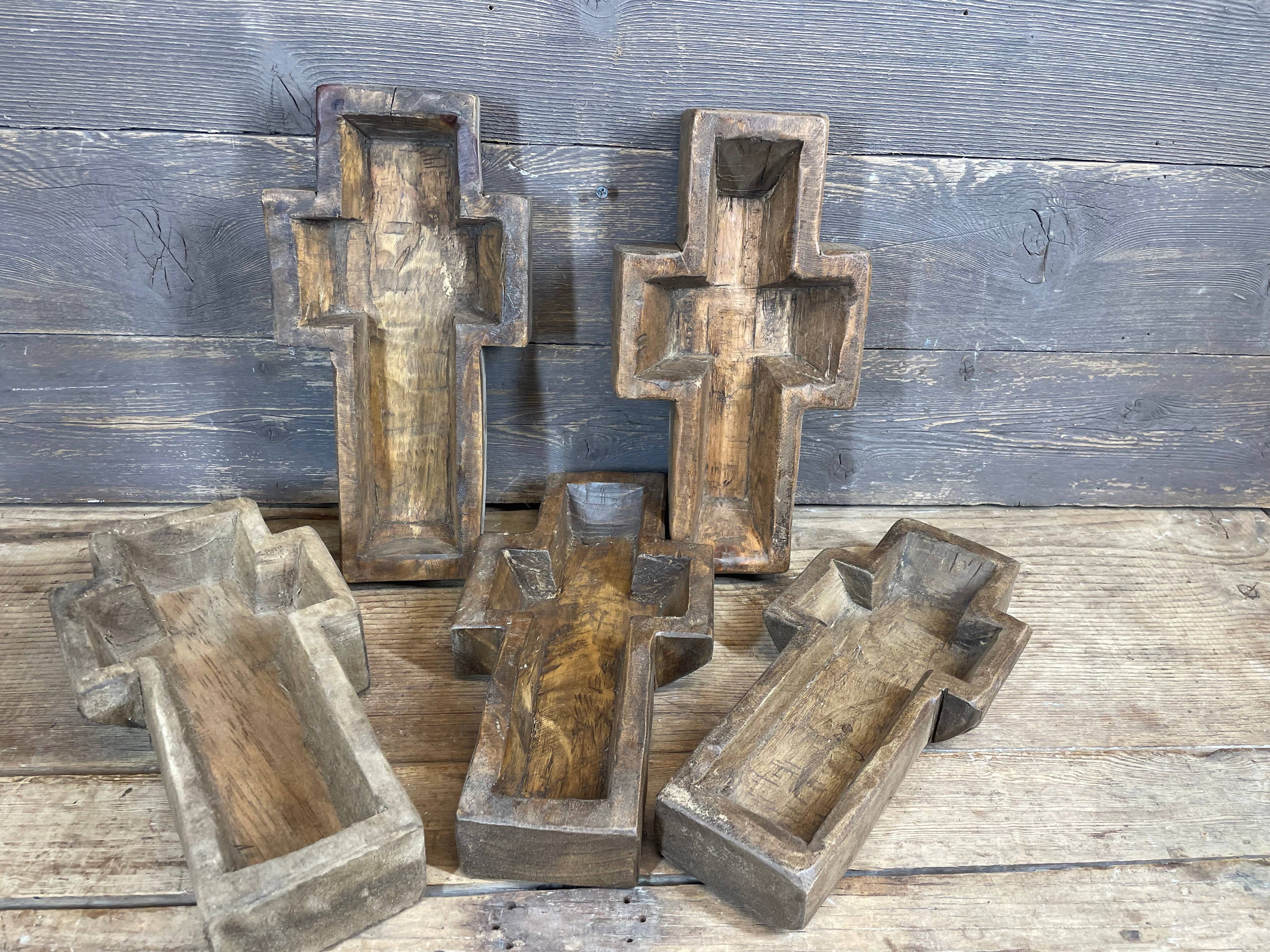 Wooden Small Imperfect Cross Bowls