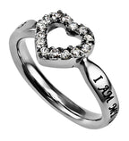 CZ Open Heart Ring "My Beloved"