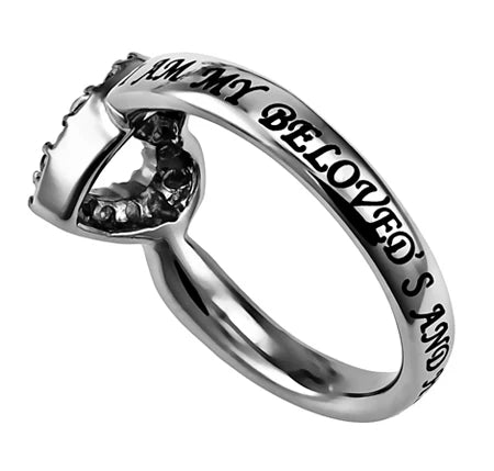 CZ Open Heart Ring "My Beloved"