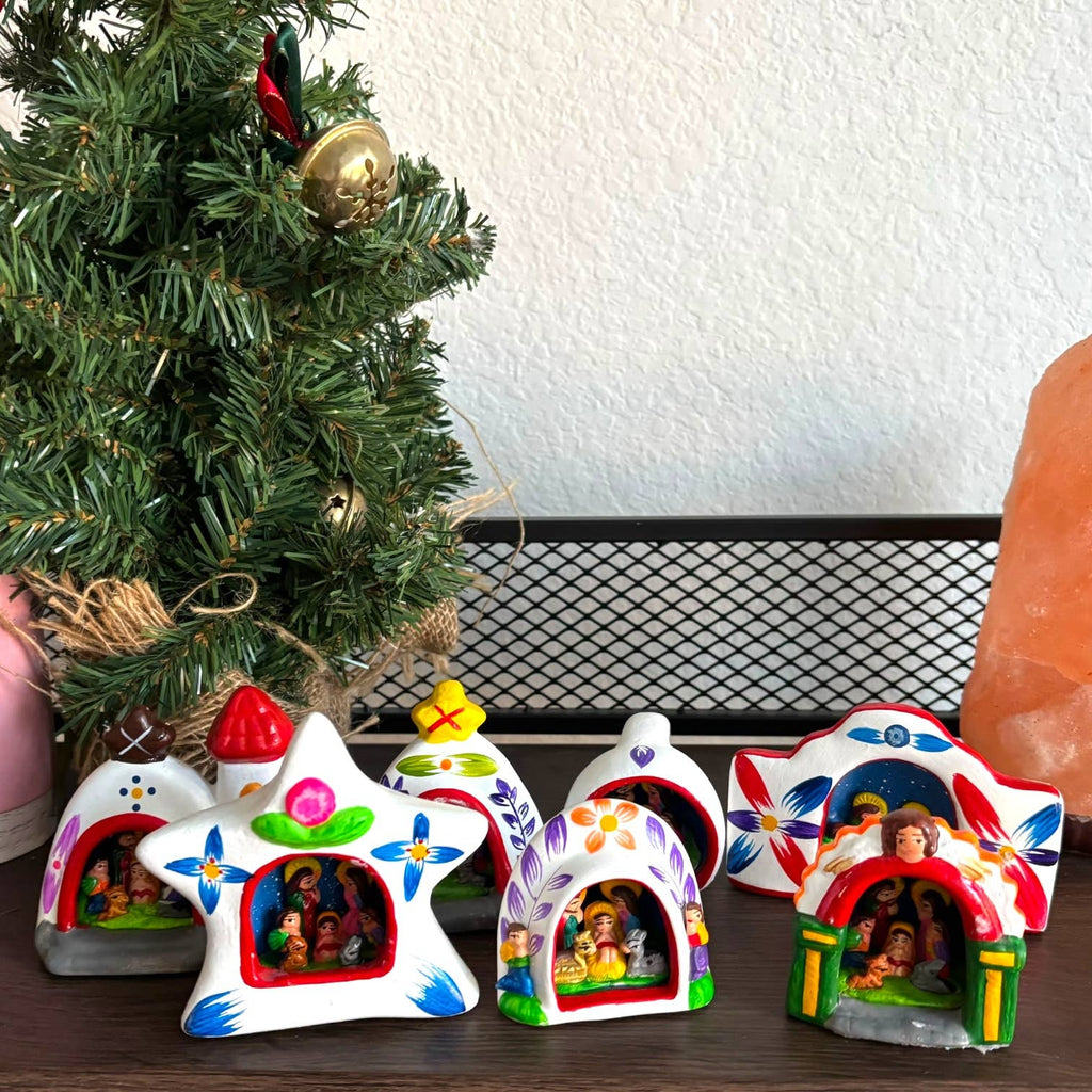 Handmade Peruvian Nativity Ornaments: Christmas decor