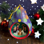 Gourd Christmas Multicolor Tree ornament with Nativity Scene