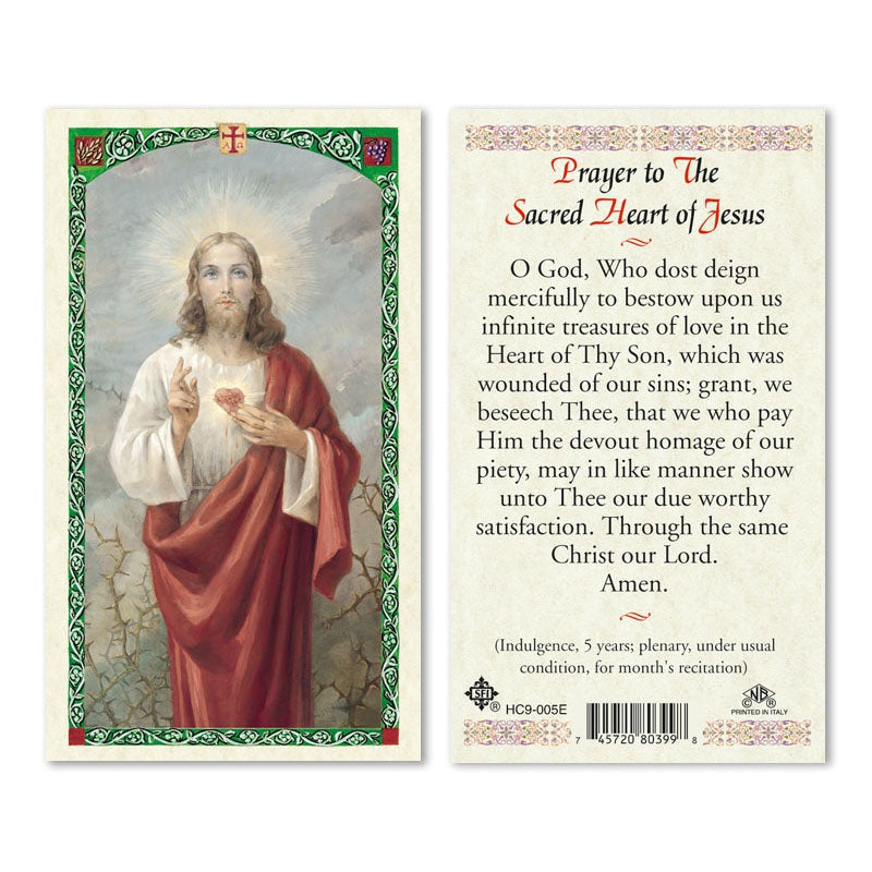 Laminated Mary and Jesus Prayer Cards