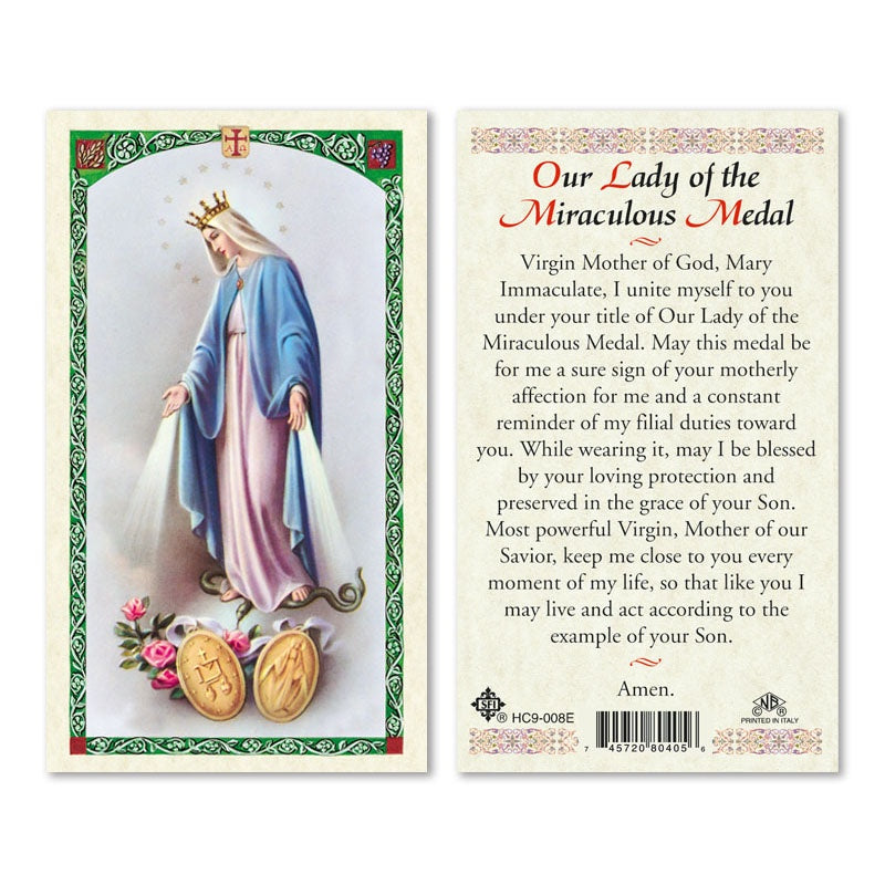 Laminated Mary and Jesus Prayer Cards