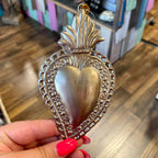 Small 5" Sacred Heart Tin Ornament