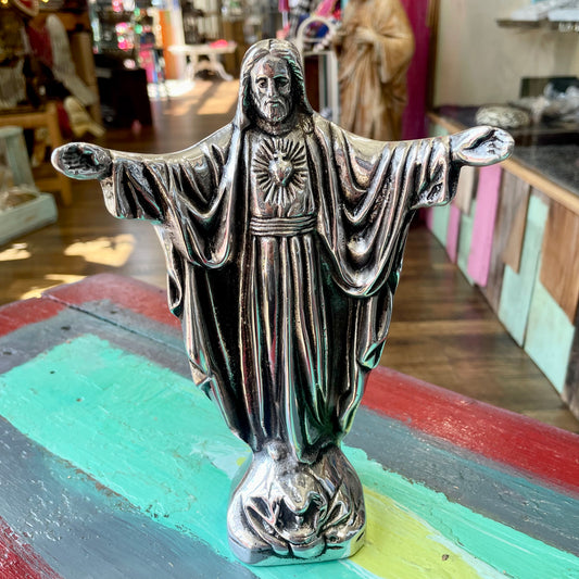 Pewter Sacred Heart of Jesus Statue