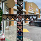 Pewter Standing Hearts Cross