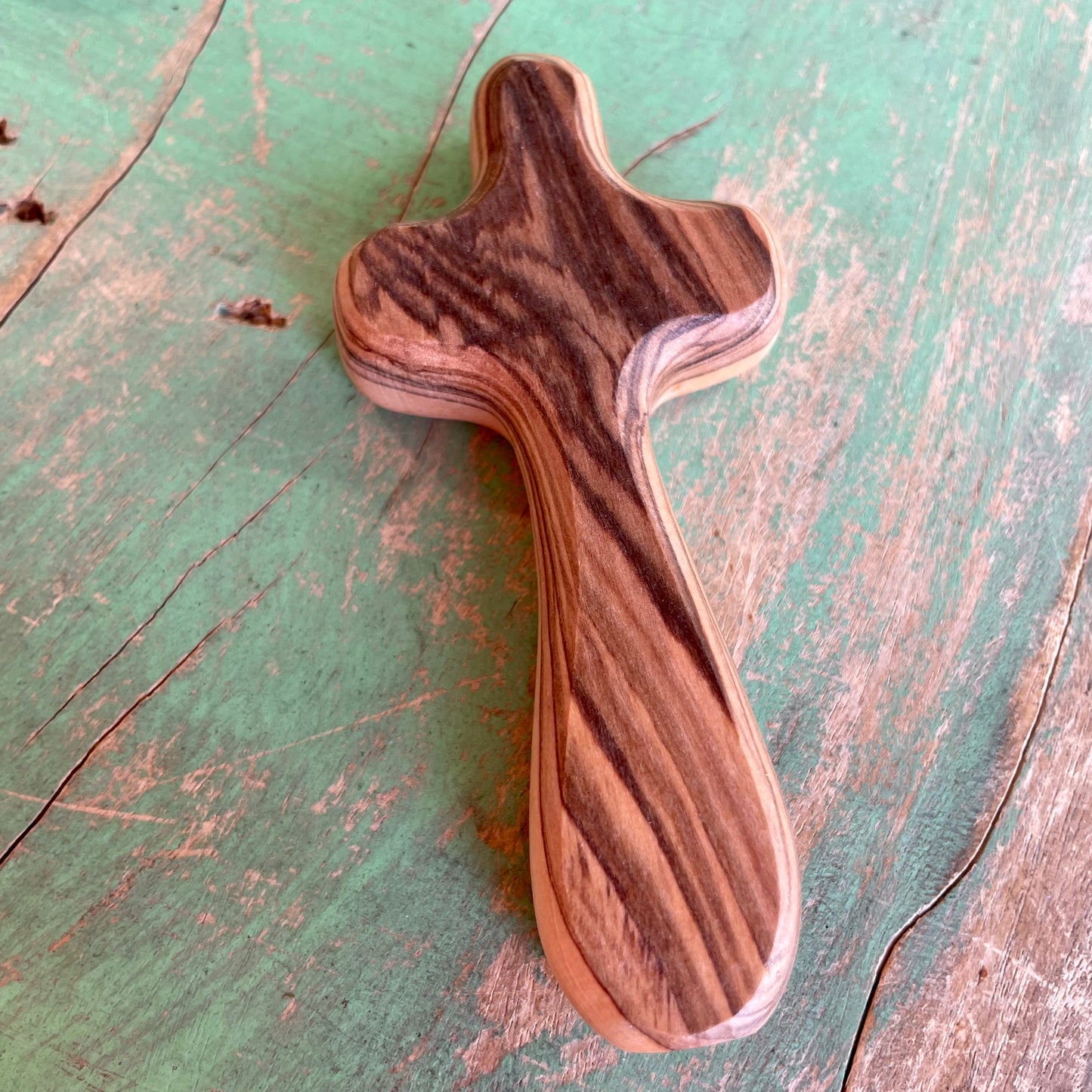 Olive Wood Palm Cross