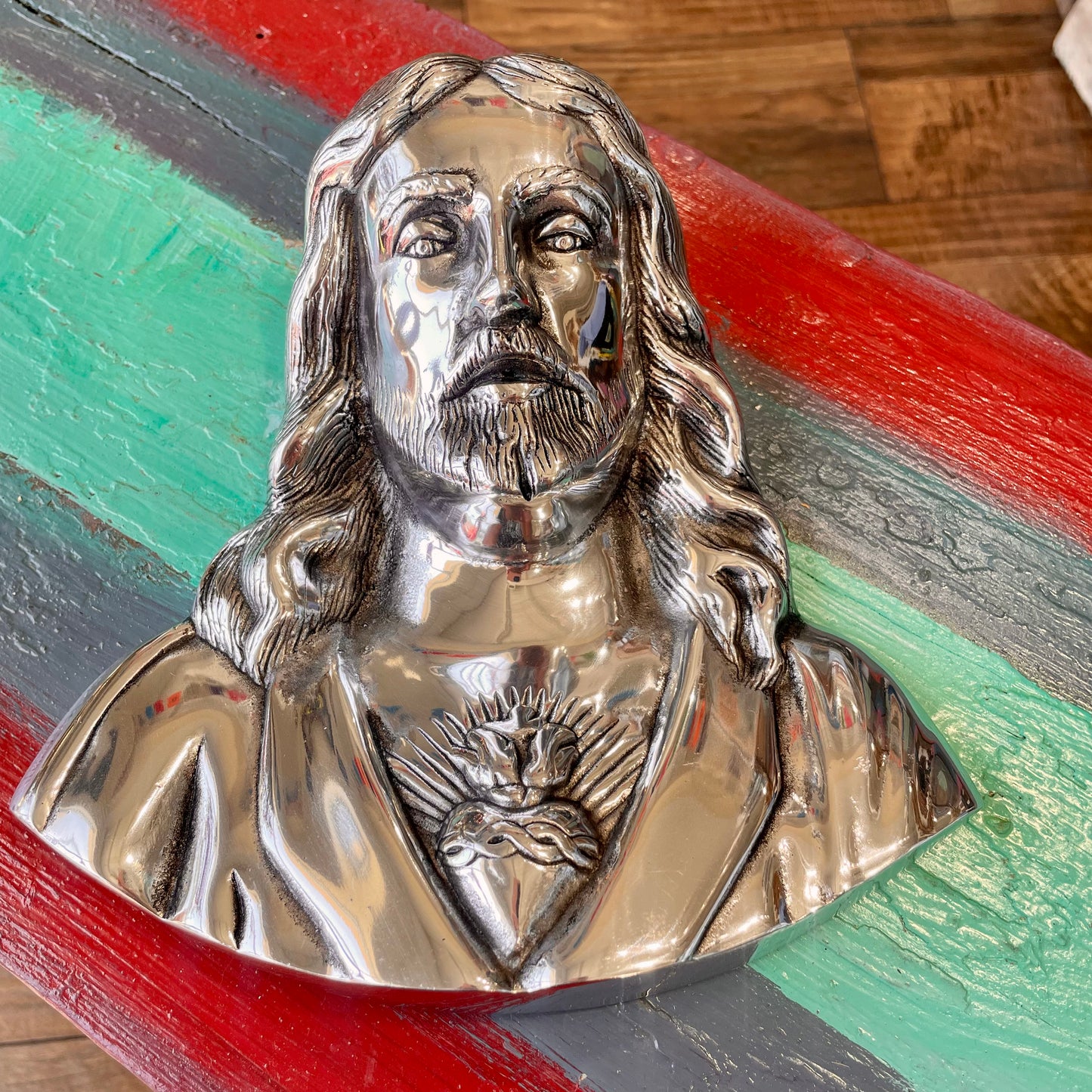 Pewter Sacred Heart of Jesus Bust