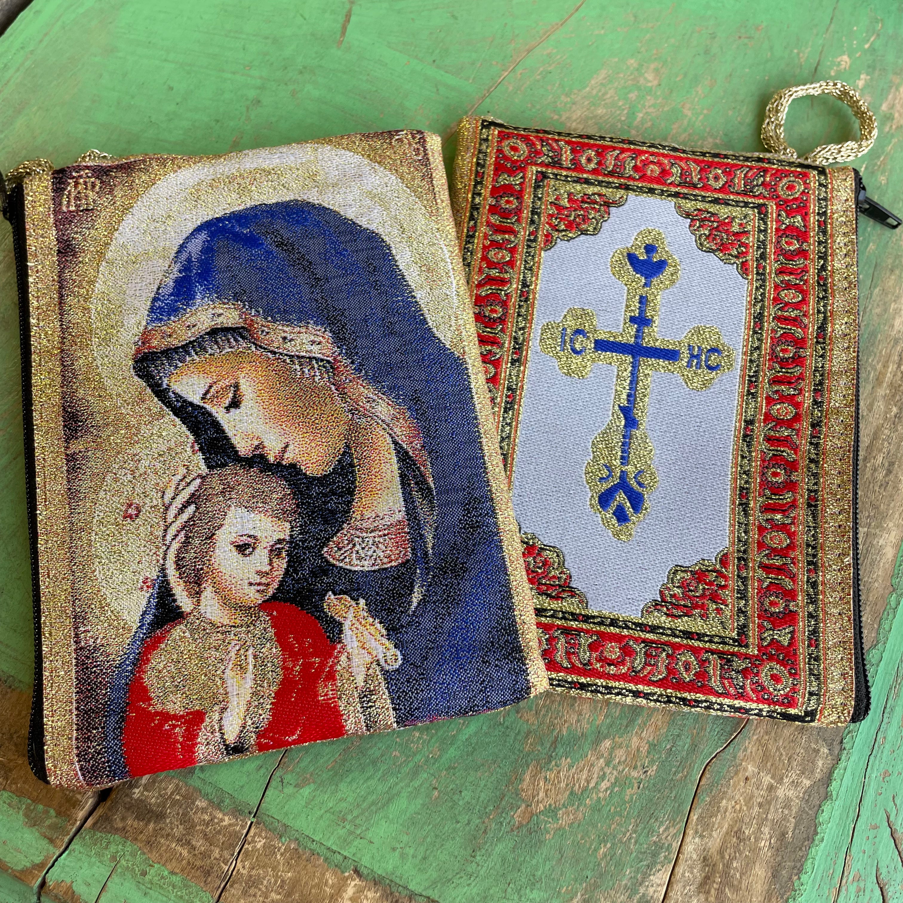 Large Rosary Pouches of Madonna and Child