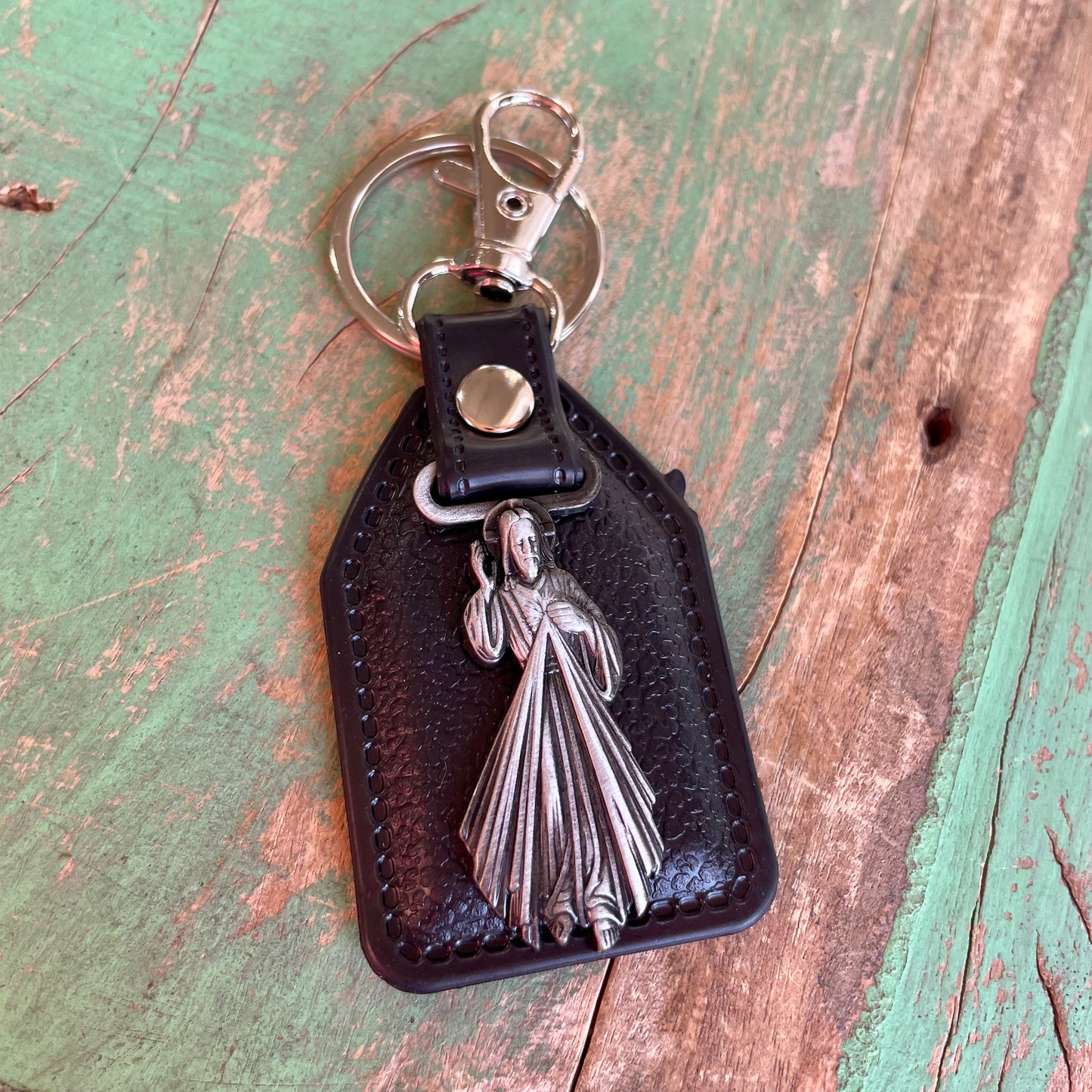 PU Leather Saint Keychains