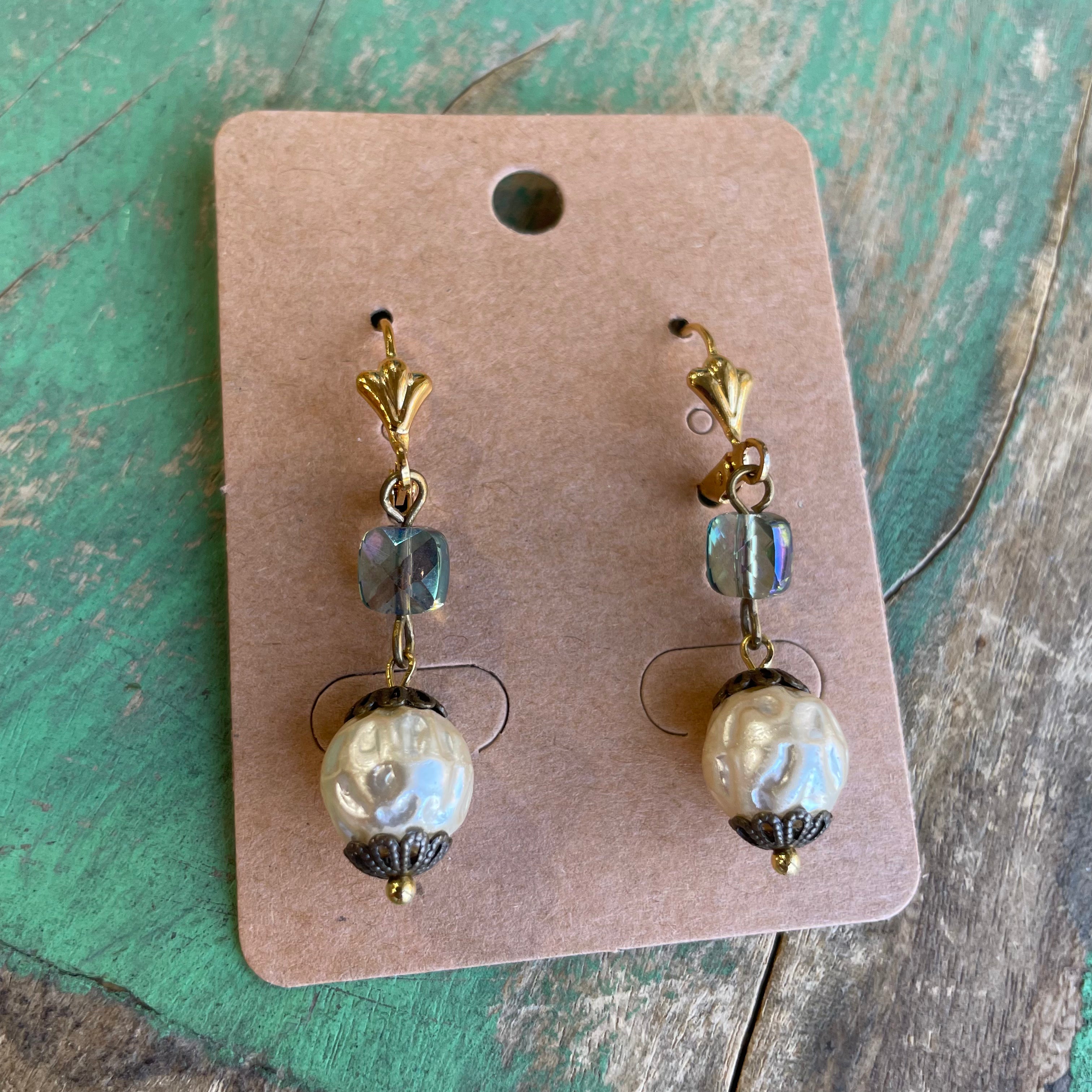 Our Lady Iridescent Necklace and Earrings