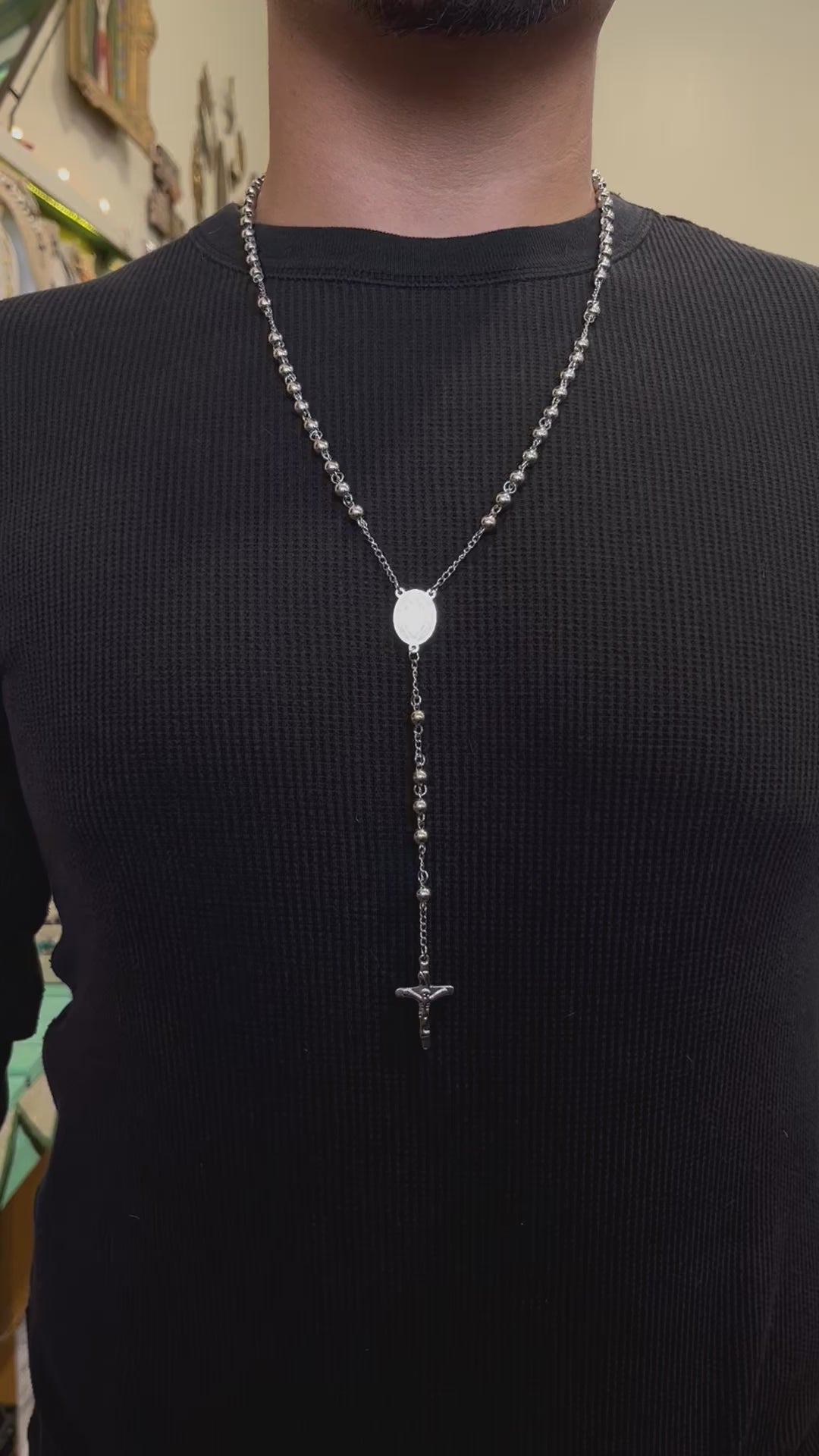 Stainless Steel St Benedict Rosary