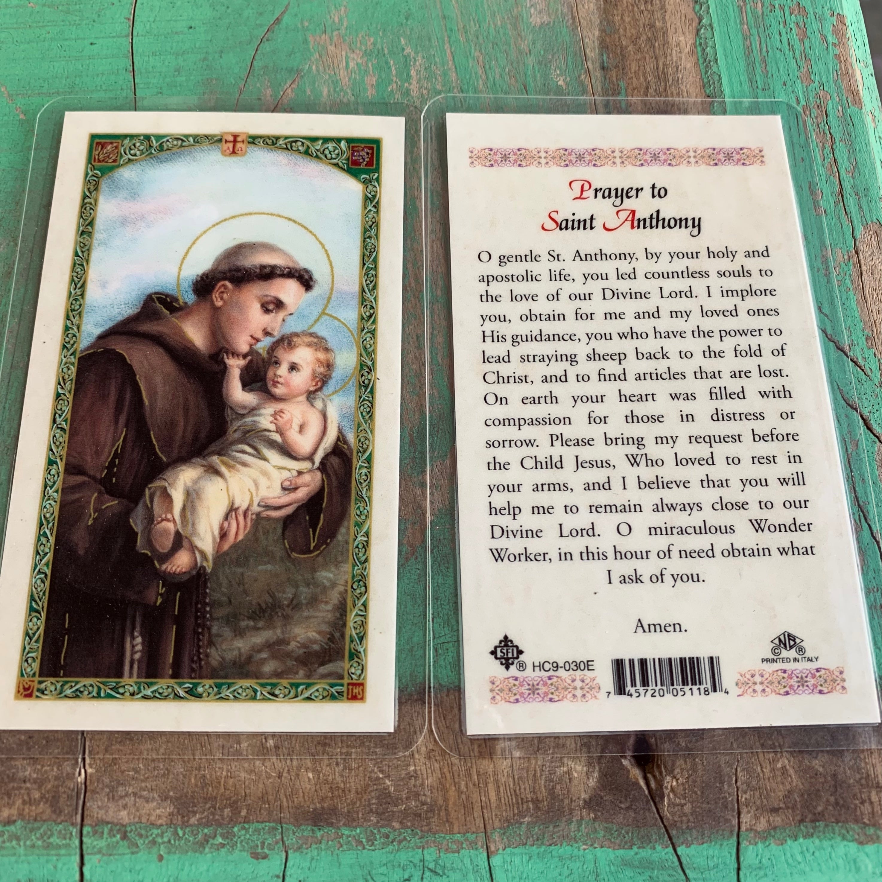 Laminated Saint Prayer Card