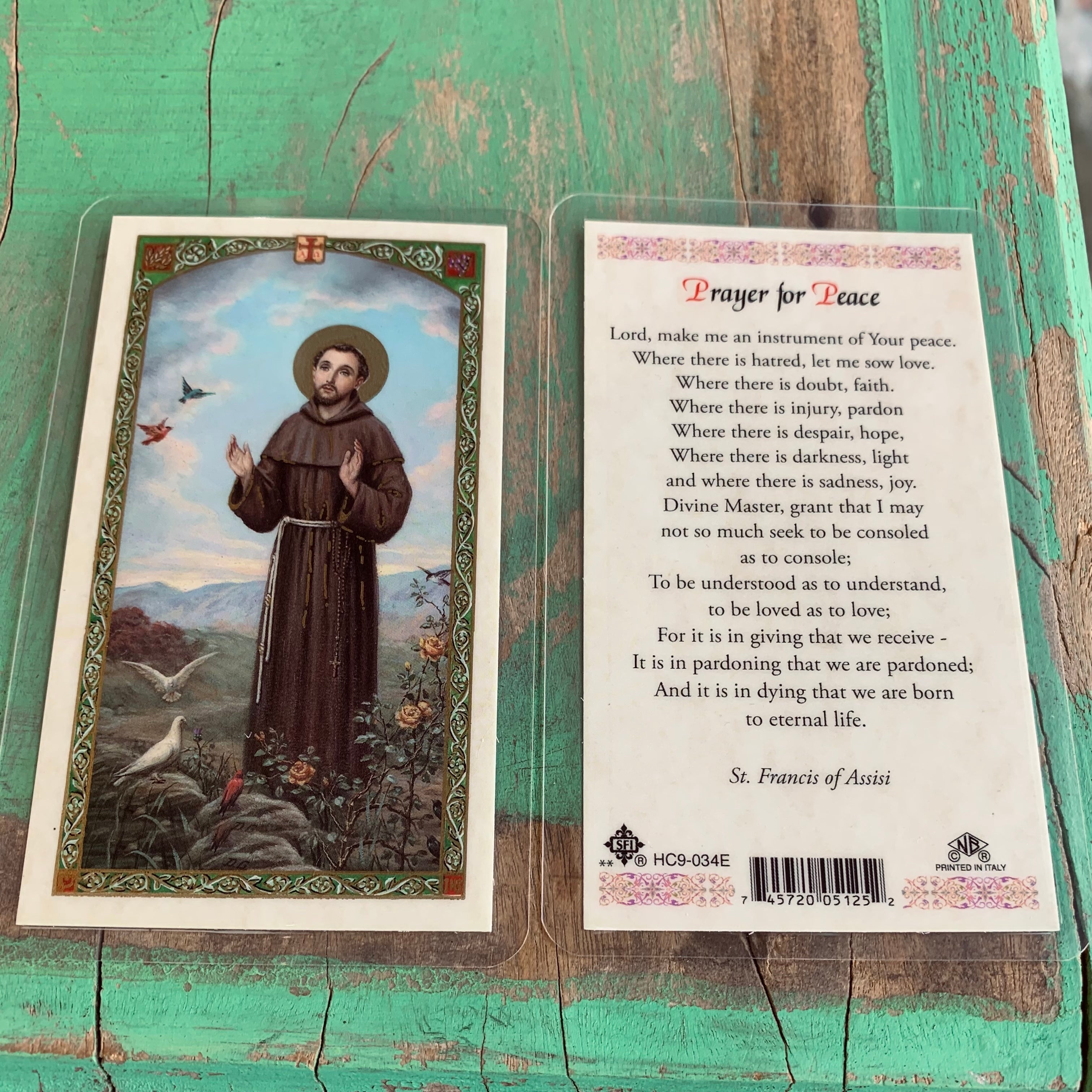 Laminated Saint Prayer Card