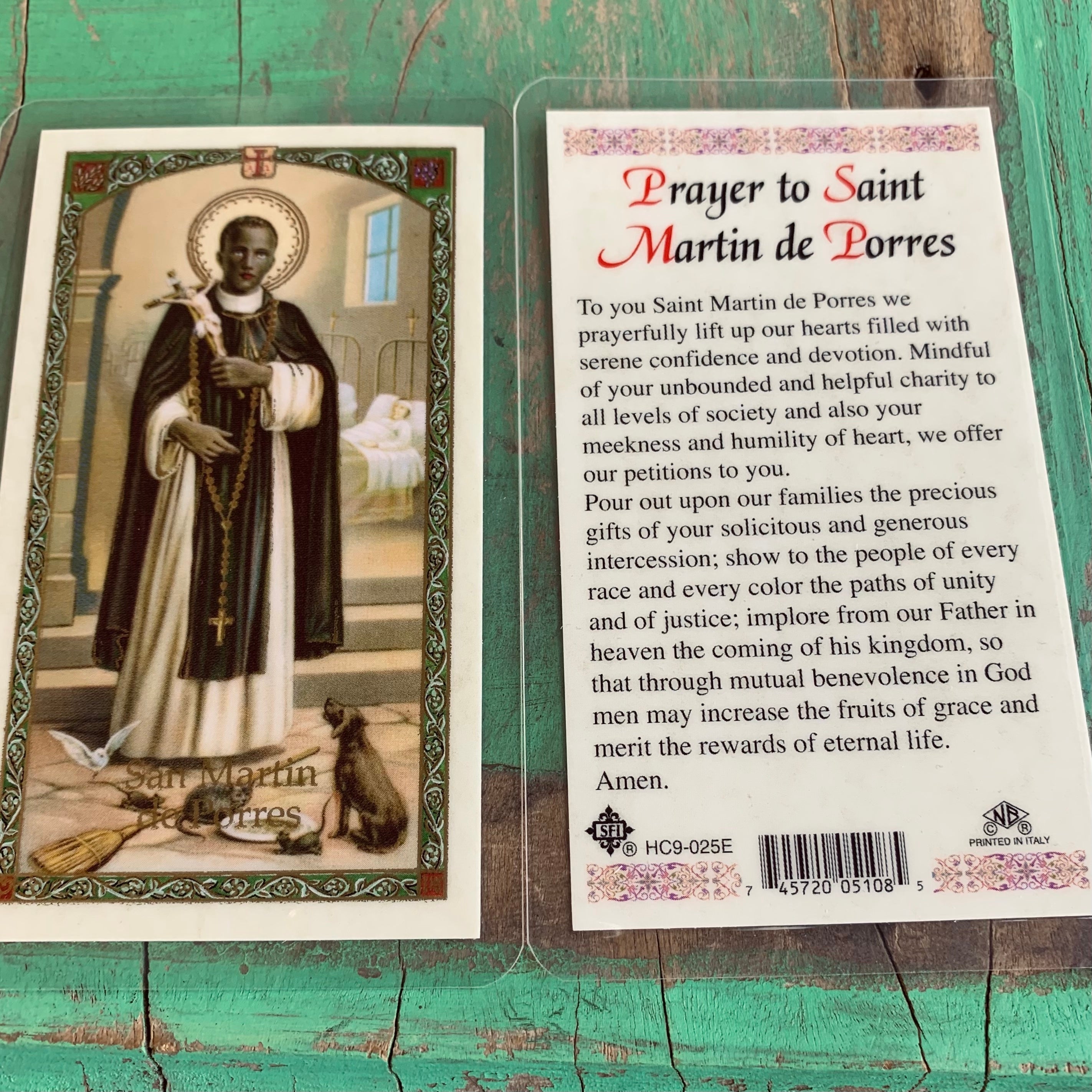 Laminated Saint Prayer Card
