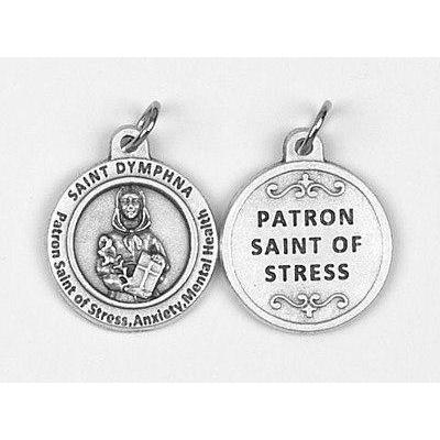 St Dymphna Round Italian Medal (Stress or Alzheimers and Dementia)
