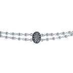 Sterling Silver Rosary Inspired Bracelet