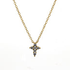 Mini CZ Cross Necklace