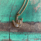 Sign Language "I Love You" Necklace and Earrings Set