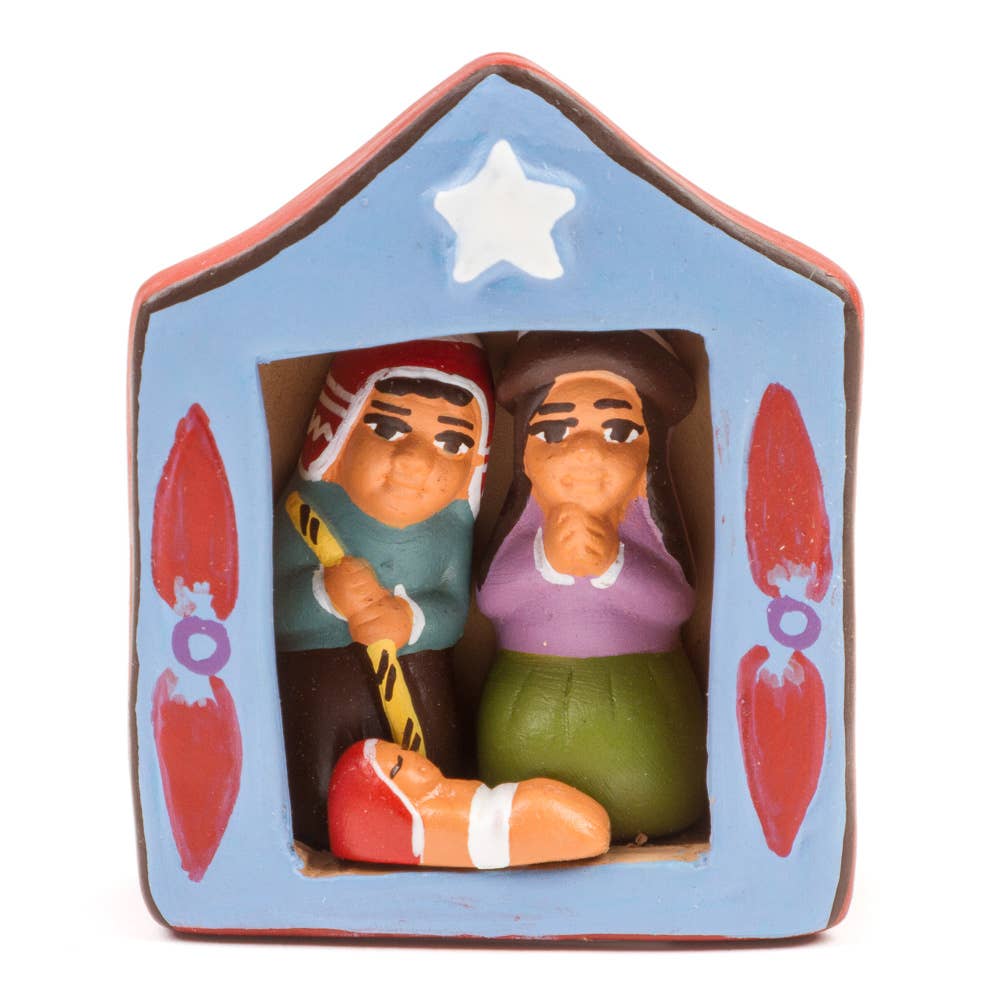 Mini Nativity Blue Altar