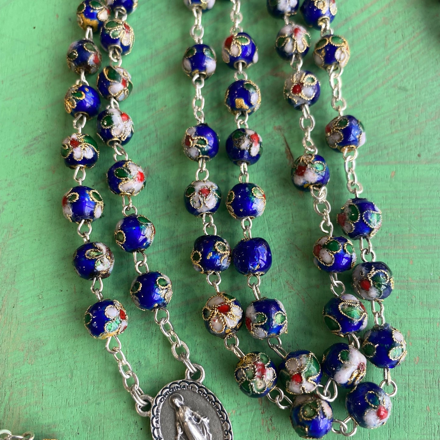 Cloisonne Floral 8MM Rosary