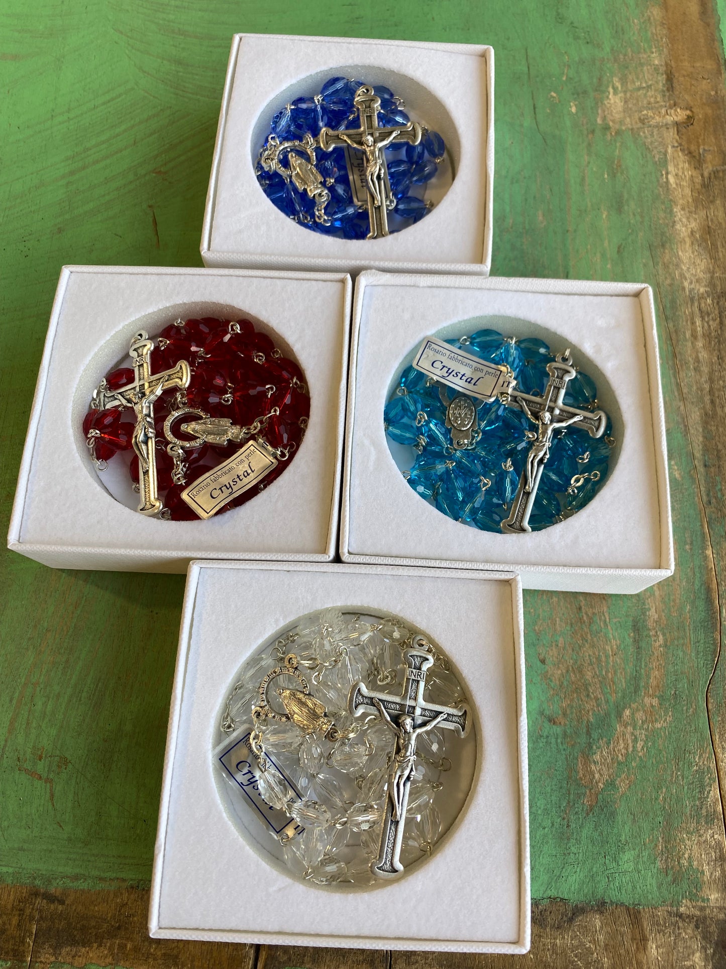 Boxed Crystal Rosaries