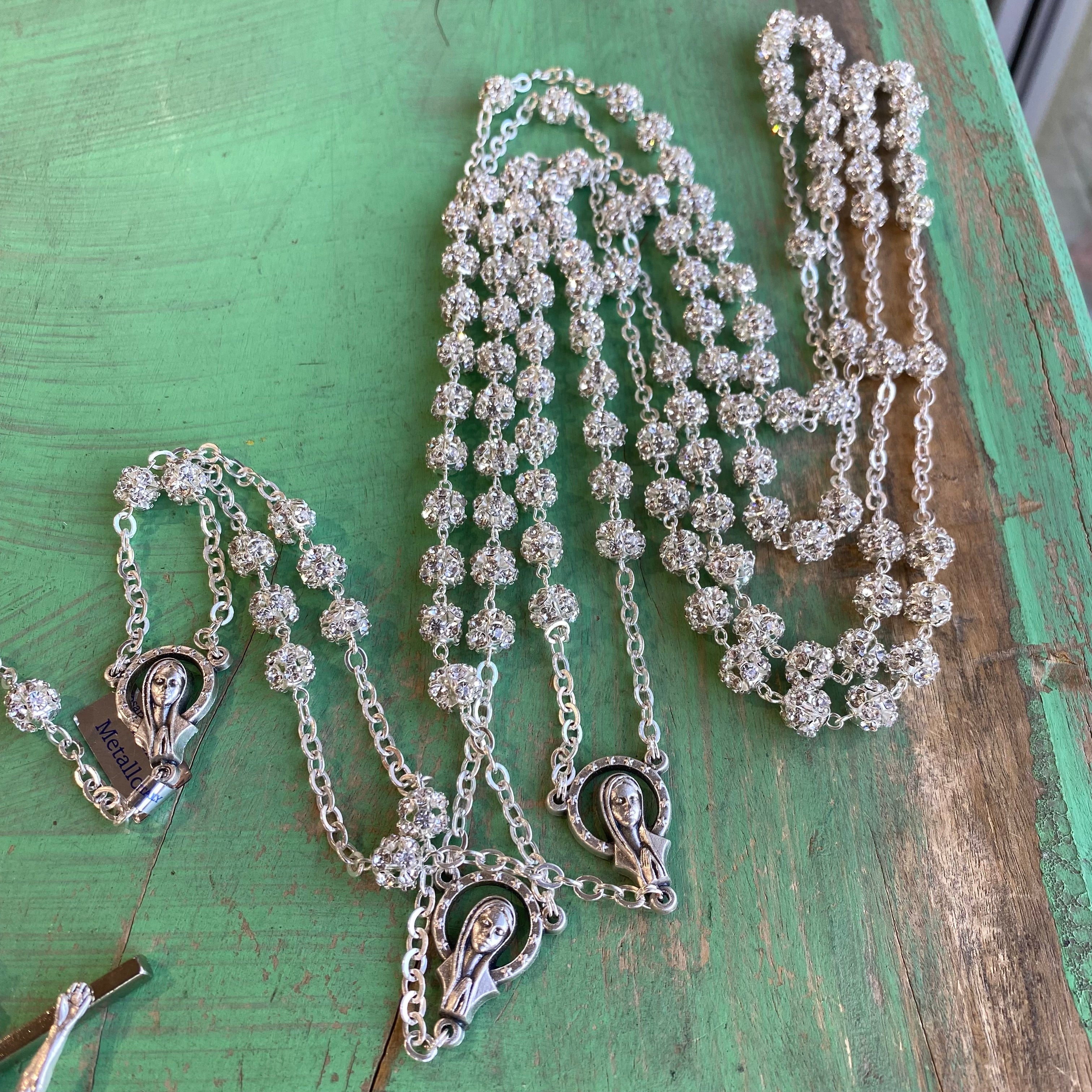 Crystal Ball Bead Wedding Lasso