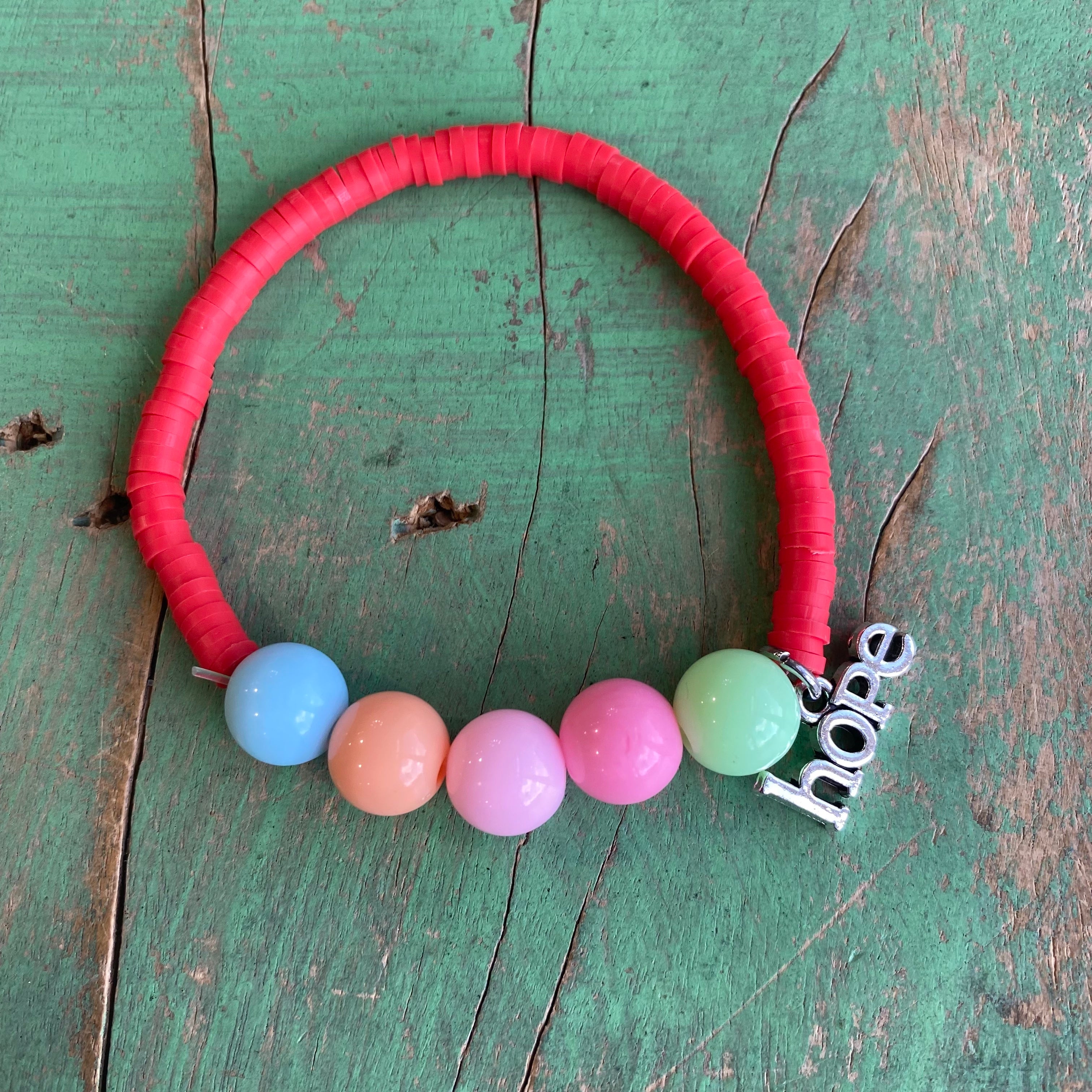 Hope Pastel Bubble Bead Bracelet