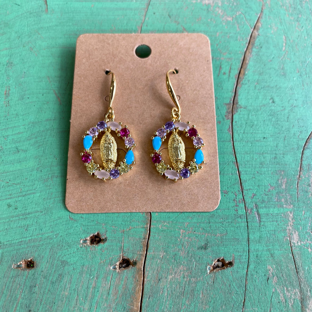 Blessed Mother Necklace and Earrings