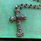 Jasper Cross Necklace