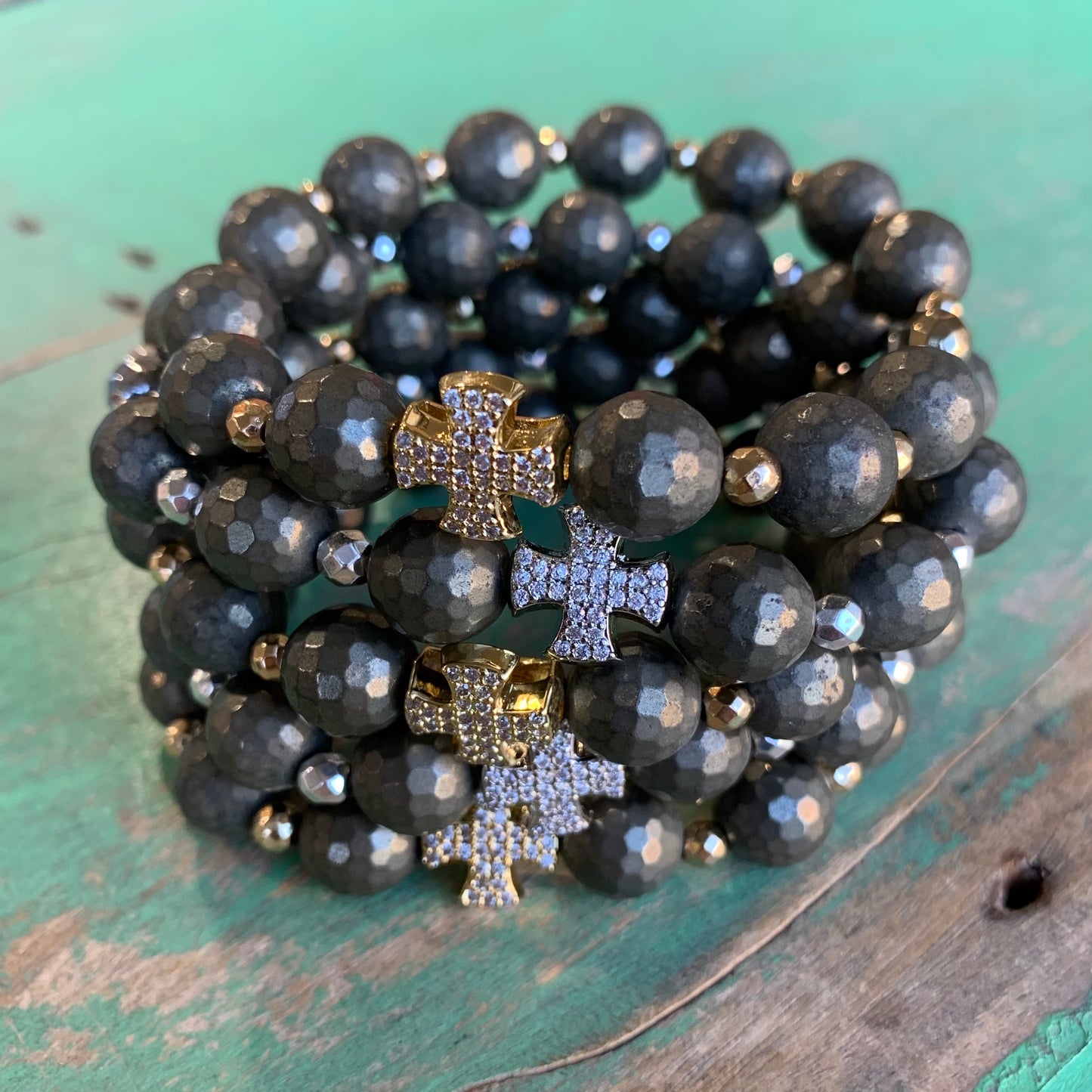 Natural Stone Rosary Bracelet