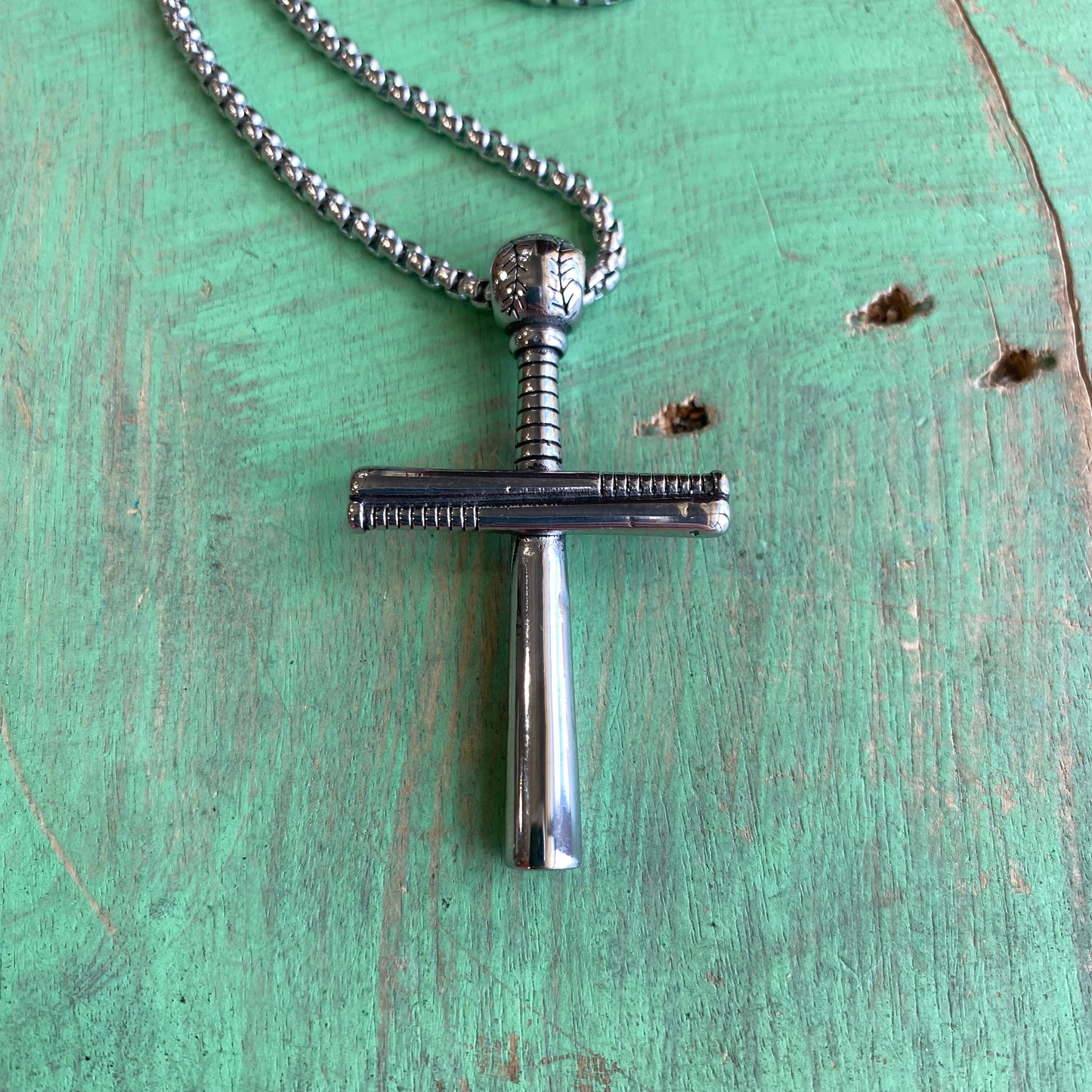 Angels in the Outfield Cross Necklace