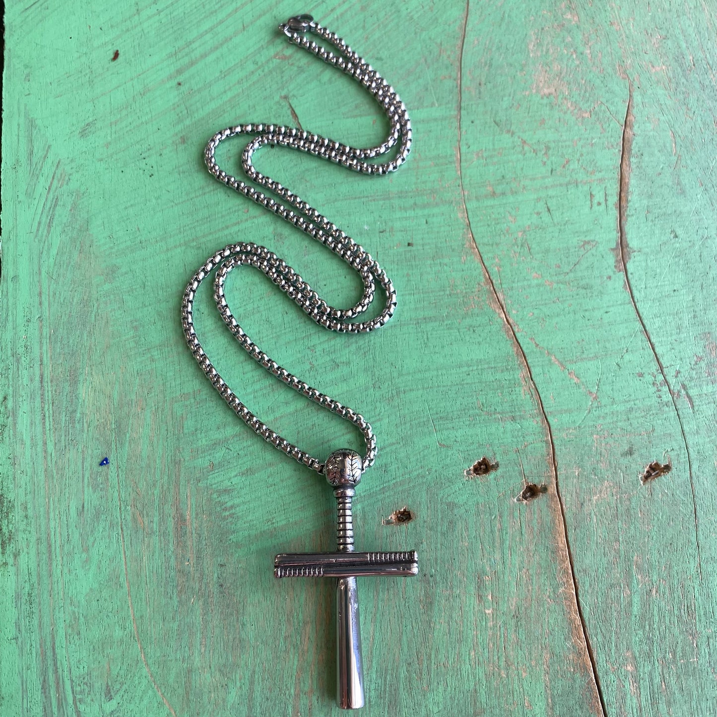 Angels in the Outfield Cross Necklace