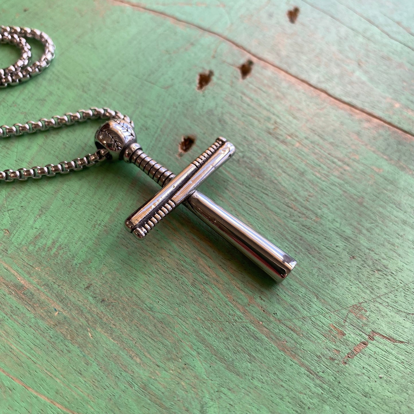 Angels in the Outfield Cross Necklace