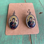 Enamel Saint Earrings