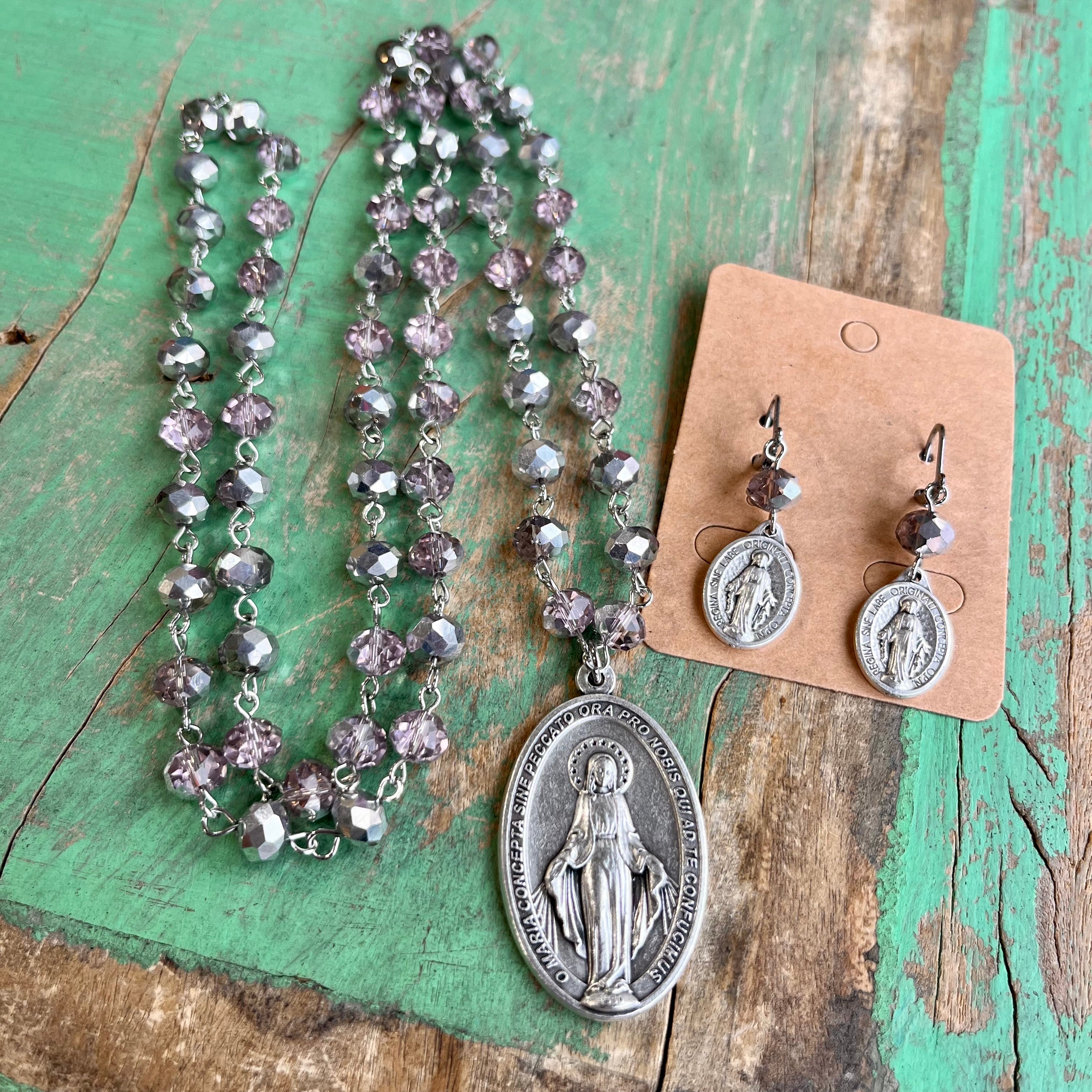 Iridescent Miraculous Medal Set