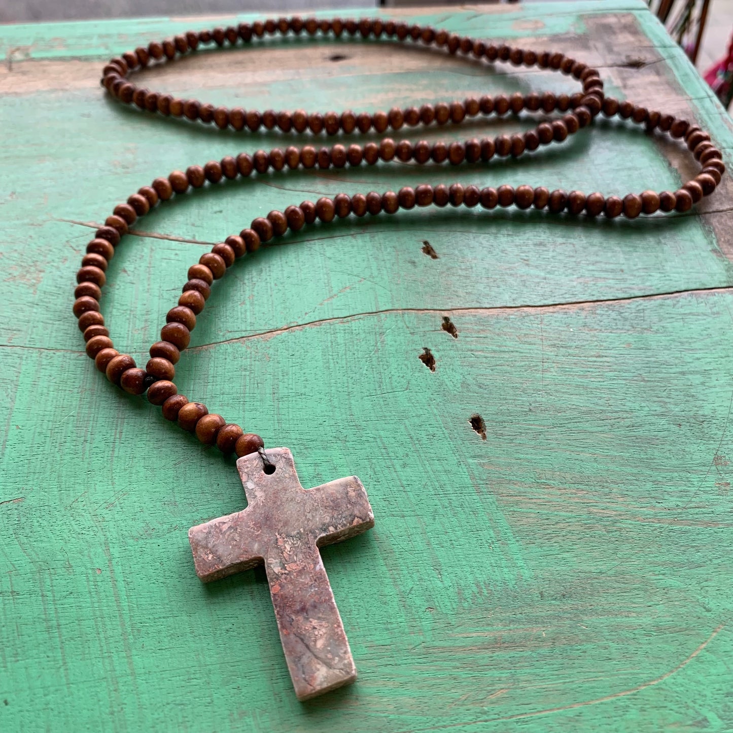 Stone Cross Necklace