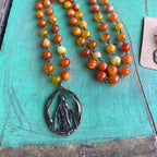 Miraculous Medal Bronze and Agate Collection