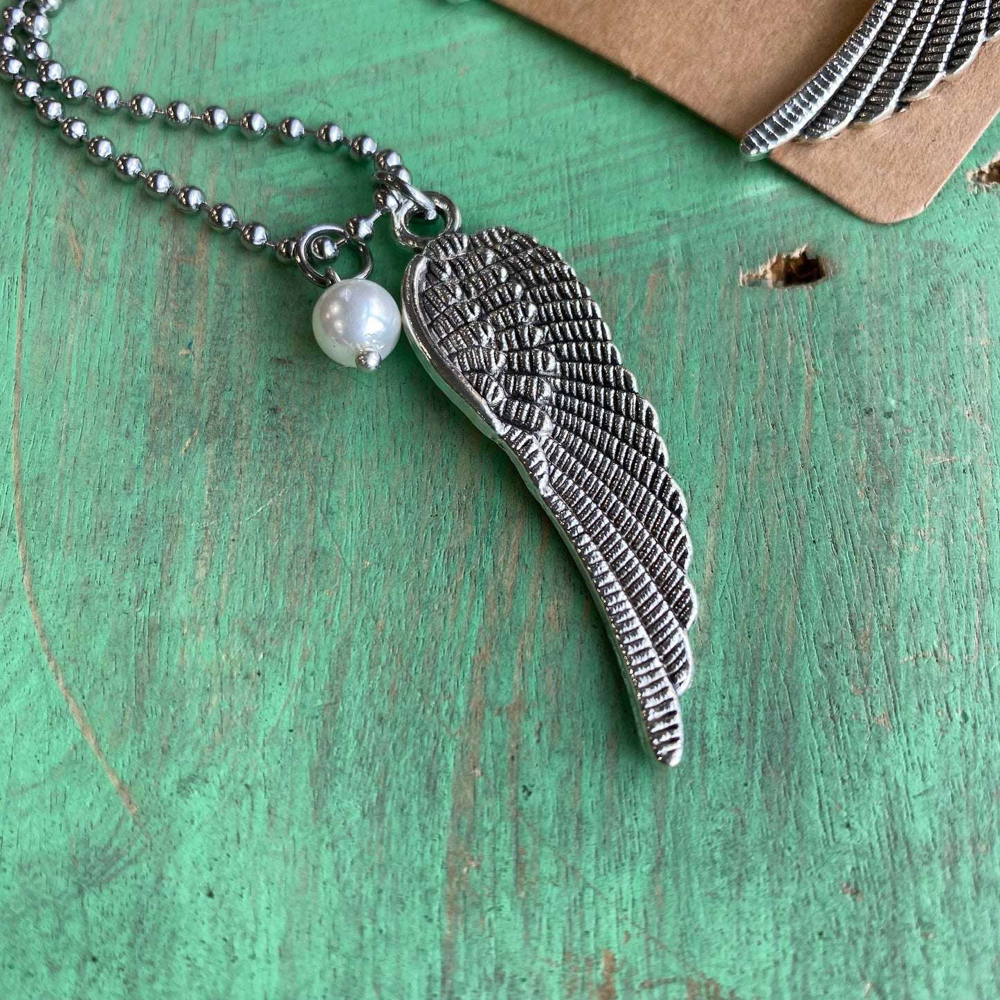 Angel Wing Necklace and Earrings