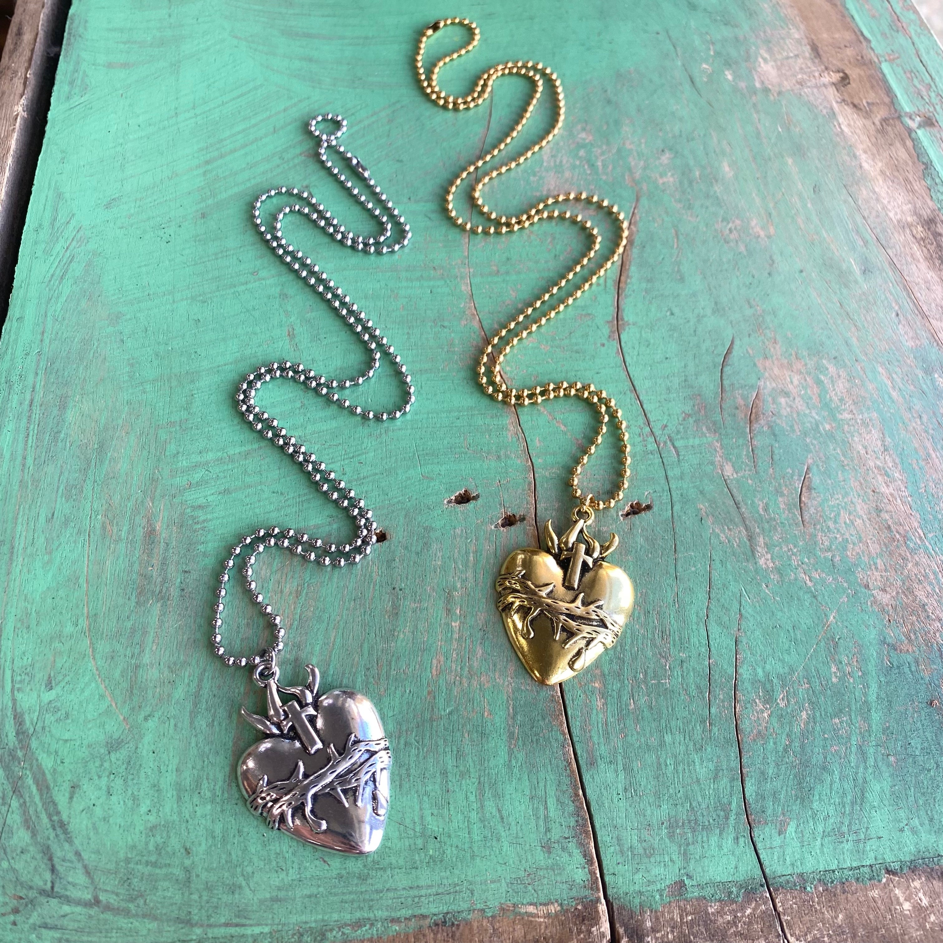 Sacred Heart of Jesus Ball Chain Necklace